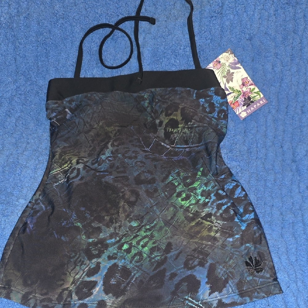 NWT XS Hapari Animal Classic Bandeau Tankini Top